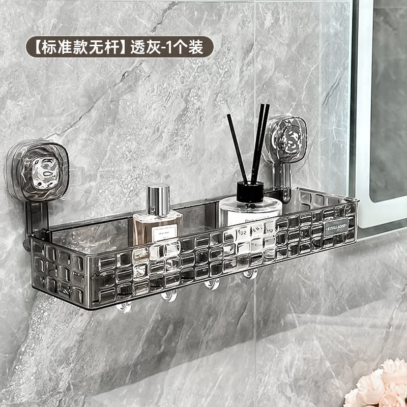 Suction Cup Storage Rack – Wall-Mounted Bathroom Organizer for Toilet and Shower - Image 1